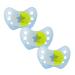DentiStar Night Latex Schnuller 3-Set-Size 3 from 14 months-dental and jaw-friendly light snap for the night-blue with a star motif lights up in the dark-Made in Germany size 3 (3 Pack) Stern Blue