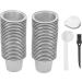  HUSHUI HUSHUI 50pcs Aluminum Foil Pack with 50pcs 15ml Coffee Capsules Coffee Beans Sealing Lids Stickers with Spoon and Brush (Silver) - Buy Online on GoSupps.com