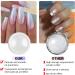 Chrome Nail Glitter Holographic Powder Set - Magic Mirror Finish for Nail Art Design - B-Pearl - Buy Online on GoSupps.com