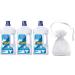 Flash Bathroom All Purpose Cleaner Removes Soap Scum Long Lasting Shine with Febreze Freshness Fresh Scent 3Pk 3 x 1L + Our Gift for You: Organza Bag Size 9x7x0.1cm