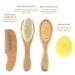 Baby Hair Brush and Comb Set (4-Piece) for Newborn | Wooden Beechwood Brush, Airbag & Silicone Brush | Prevent Cradle Cap | Ideal Registry Gift - Buy Online on GoSupps.com