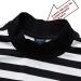 Zengjo Men's Striped Long Sleeve Mock Turtleneck Shirt - Black & White | Medium - Buy Online on GoSupps.com