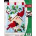 Bucilla  Cardinal Birdhouse Set of 4 Felt Applique Door Hangers Kit  Perfect for DIY Needlepoint Arts and Crafts  89514E