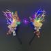 Clataly LED Glowing Hair Band Elk Antlers Flash Berry Headdress Luminous Tiara Christmas Party Hair Hoop Hair Accessories for Women Girls (Color light A)