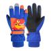 Winter Gloves for Kids Waterproof Boys Girls Cute Snow Ski Gloves Toddler Snowboarding Gloves Windproof S (4-6 Years) 01 Royal Blue-Dinosaur