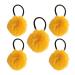 Girls Hair Ties Chic Furry Ball Hair Ties | Fashion Hair Accessories Furry Ball Ponytail Holder for Daughter Sister Friends Wife Family turmeric