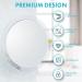 Fogless Shower Mirror with Suction Cup - Perfect for Makeup and Shaving (White) - Buy Online on GoSupps.com