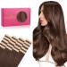 WhenALIFE TAPE Extensions Real Hair 20Pcs 50g 35cm 14 inch chocolate brown Remy Invisible Tape Extensions silky straight real hair Extensions Skin Weft Tape in 35cm #4 chocolate brown