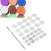 30 pieces of metal stickers for magnetic pallets self-adhesive empty make-up-colored pallet stickers 15 pieces around + 15 pieces of quadratical eyeshadow make-up pallets with make-up depot filler