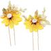 BETITETO Bridal Sunflower Hair Pins - 2Pcs U-Shaped Pearl Gold Leaf Boho Headpiece for Wedding - Buy Online on GoSupps.com