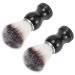 Portable Men's Shaving Brush Set - 2 Synthetic Nylon Brushes for Beard Care & Facial Cleaning - Buy Online on GoSupps.com