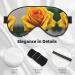 Yellow Rose Print Double-Sided Eye Mask | Soft Light Blocking | Enhance Sleep Quality - Buy Online on GoSupps.com