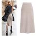 Sanahy Women's Ribbed Knit Midi Skirt - High Waist Bodycon Pencil Skirt XXL Beige - Buy Online on GoSupps.com
