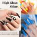 Modelones 6 Colors Gel Nail Polish Set - Bright Red, Yellow, Blue, Black, White | Soak Off LED Nail Art Manicure Kit for Women | DIY Home Salon Gift | Beginner Friendly - A4-Colorful Life - Buy Online on GoSupps.com