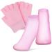 Healeved Moisturizing Gloves and Socks Set 2 Pairs Soft Silicone Gloves and Socks Gel Spa Hydrating Gloves Moisturizing Therapys Sock for Repairing Dry Cracked Hands Feet
