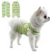TONY HOBY Dog Pajamas Dog Summer Pajamas without Sleeves Dog Overall with Stripes (White & Green XL) XL White & Green