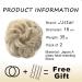 JJstar 2PCS Curly Fake Hair Bun Set - Pale Ash Blonde | High Heat Resistant Synthetic Fiber Scrunchies for Women & Girls - Buy Online on GoSupps.com