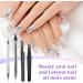 Andibro Rhinestone Picker Tool Set Dual-end Diamond Dotting Pens Wax Pencil Acrylic Pickup Kit for Nail Gems Stones DIY Nail Art Crafts 2 Dotting Pen 2 Wax Tip 2 Nail Art Tweezer(Black+White) - Buy Online on GoSupps.com