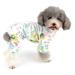 Zunea small dog overall enchanting mouse flower printed overalls soft cotton romper puppy sleeping clothes four legs pajama clothing for pets cats puppies L l (pack of 1) mouse