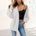Gefomuofe Cardigans for Women Long Sleeve Cardigan for Women Pocket Jacket Cardigan Women's Blazer Cardigan Outerwear Elegant Shoulder Jacket Top Casual Top White XL - Buy Online on GoSupps.com