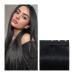 Hair Toppers for Women One Piece Clip in Hair Extensions Real Human Hair 3/4 Full Head Thicker Hair Lace Net One Piece Hair Extensions with 5 Clips Messy Hair Bun Hairpiece(18 inches) 18 inches 120g