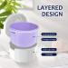 DIDATOOL Denture Cup Denture Bath Denture Cups for Soaking Dentures Denture Case with Lid Denture Bath with Rinsing Basket Easy to Carry and Clean Retainer Case Denture Cleaning kit (White) Round White - Buy Online on GoSupps.com