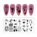 LIZIF Nail Stamping Plate Kit - Nail Stamper with 8 Art Stamp Plates, 2 Scrapers, DIY Nail Art Template - Buy Online on GoSupps.com