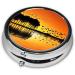 Lake Guitar Reflection Round Pill Box | 3 Compartment Mini Travel Organizer | Portable Decorative Pill Case for Vitamins & Medicine - Buy Online on GoSupps.com