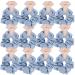 Loanzeg Twill Bridesmaid Scrunchies Bachelorette Hair Ties Set of 12 Bridal Shower No Damage Hairties ideas Gift for Wedding Party Favors Bridesmaid Proposal Gifts (Blue)