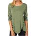 Women's Boho Floral Tunic Top | Lightweight Short Sleeve Tee - Large Green - Buy Online on GoSupps.com