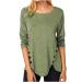 Women's Summer Tops Boho Floral Short Sleeve Tunic Top Lightweight Crewneck Print T-Shirts Loose Fit Trendy Large Green#01
