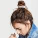 6 Pcs Silk Skinnie Scrunchies Set in Black, Pink, and Nude | Soft & Comfortable Hair Accessories for Women and Girls - Frizz Prevention and Ponytail Holders - Buy Online on GoSupps.com