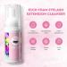 Buqikma Lash Shampoo for Eyelash Extensions - Gentle Foaming Cleanser Kit (60ml) with Brush for Salon & Home Care - Pink - Buy Online on GoSupps.com