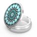 Pill dose 3 compartments Medicine Pill dose portable pill box for bag or wallet Pillendose Decorative Metal Medicine Vitamin Organizer Unique Gift (Peace Mandala Himmel) 34-Peace Mandala Sky 1 piece