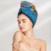 Hair Towel Wrap - Quick Drying Towel with Button | Little Sea Turtles Design - Perfect Hair Turban for Fast Drying - Buy Online on GoSupps.com