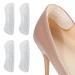 AYPOW 4 pair of heel cushions for high heels soft silicone heel protection for too large shoes self -adhesive non -fold -resistant heel cushion upholstery heel holder against prevents friction bubbles transparent 4mm*4