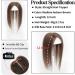 Silk Base Real Human Hair Topper for Thinning Hair Women - Medium Auburn Brown (6#) 12inch - Buy Online on GoSupps.com