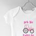 Hippowarehouse Girls Like Tractors Too Baby Vest Bodysuit - Short Sleeve - Buy Online on GoSupps.com