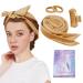 Lock winder without heat new non -slip Heatless including Hair Curls Band with hairpin DIY HAIR curler curl band hairstyle set for medium long hair (Khaki)