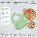Bebefant Silicone Baby Weaning Set | Suction Bowl, Plate, Cup, Bib, Cutlery | Baby Led Weaning 6-Piece Set - Green - Buy Online on GoSupps.com