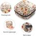 Large Capacity Storage Bags for Women's Bandages & Menstrual Cups - Stylish Blue-Gold Petals Organizer for Travel & Makeup (4.7x6.6x6.6 in) - Buy Online on GoSupps.com