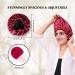NIXISWAG Silk Bonnet Sleep Cap Set - Curly Hair Silk Hair Wrap for Women - Red & Black Satin Bonnet Duo - Buy Online on GoSupps.com