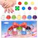 wakaniya Kids Nail Polish Mini Nail Polish Set for Girls & Glow in the Dark Children Nail Varnish Non-Toxic Water-Based Peel-Off Quick Dry Low Odor Toddler Nail Polish Set