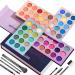 Beauty Glazed Eyeshadow Palette Color Board 60 Color Eye Shadow Palette Sets 4 in 1 Make Up Palate With Brushes Mattes Metallic Shimmers Violet Cream Makeup Pallet Long Lasting Easy to Apply with makeup brushes