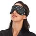 Haskirky Light Blocking Eye Mask - Adjustable Adult Men and Women Travel Mask - Ideal for Business Trips, Meditation, Yoga, and Office - Deep Sleep Goodies - White Stars - Buy Online on GoSupps.com