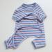 BT BEAR Colorful Striped Dog Pajamas - Soft Cotton One-Piece Costume for Bulldogs & Puppies - Blue & Pink - XXL Size - Buy Online on GoSupps.com