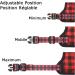 Buy Heele Dog Crockery & No-Pull Harness | Adjustable Reflective Anti-Pull Dog Gear for Medium-Sized Dogs - Black-Red Checkered - Buy Online on GoSupps.com