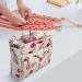 Exquisite Knitting Tote Bag with Wood Handle for Needles and Sewing Tools - Red Flower Design - Buy Online on GoSupps.com