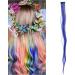 Colored Hairpieces Colored Clip in Hair Extensions Colorful Synthetic Hairpieces Colored Hair Extensions Highlight Synthetic Hairpiece Clipin Hair Extensions for Girls Women Gift (Dark Blue) - Buy Online on GoSupps.com