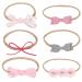 WUISOLQP 6 Pcs Baby Girls Headbands Baby Girls Flower Hair Band Nylon Bows Soft Stretchy Elastic Hairbands for Newborn Infant Toddlers Kids as Christmas Birthday Photography Hair Accessories (Pink) Combination one 6pcs